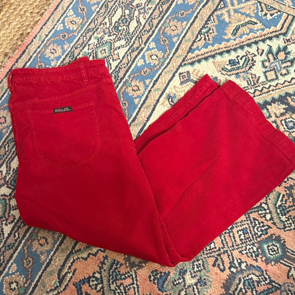 ROLLA'S Women's Bold Red Flare Jeans